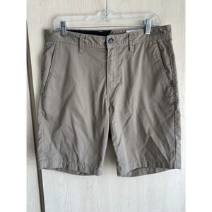 Volcom True To This Mens Size 32 Shorts Khaki Beige Chino Skater (8" inseam)‎